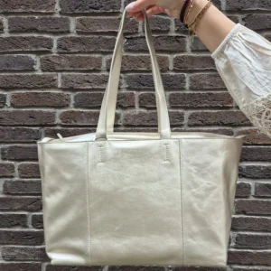 Ruime Shopper Valerie Light gold leer - LouLou