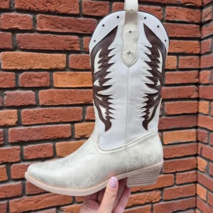 Cowboy Boots - Beige-Bruin