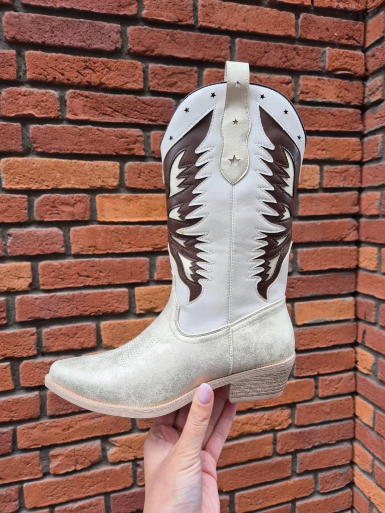 Cowboy Boots - Beige-Bruin