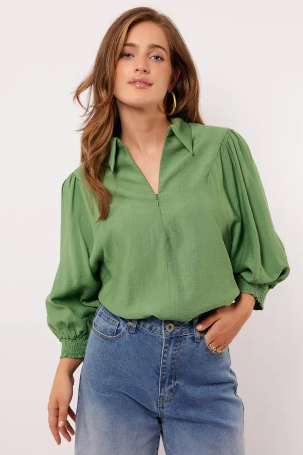 YSRA TOP OPAL GREEN
